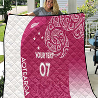 Personalised New Zealand Rugby Quilt Aotearoa Champions - Pink Version LT7 Pink - Polynesian Pride