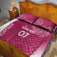 Personalised New Zealand Rugby Quilt Bed Set Aotearoa Champions - Pink Version LT7 - Polynesian Pride