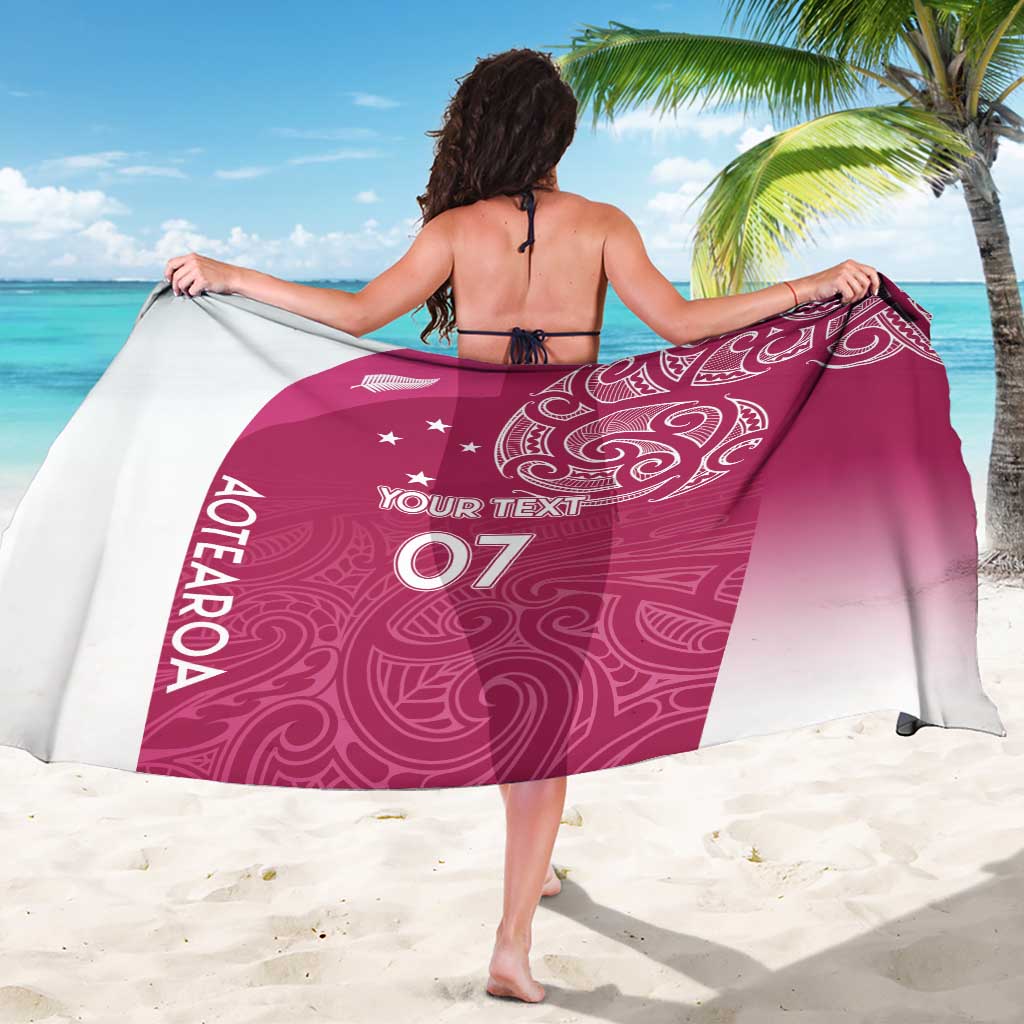 Personalised New Zealand Rugby Sarong Aotearoa Champions - Pink Version LT7 - Polynesian Pride