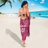 Personalised New Zealand Rugby Sarong Aotearoa Champions - Pink Version LT7 - Polynesian Pride