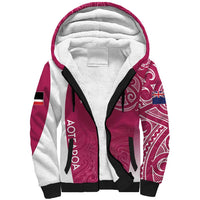 Personalised New Zealand Rugby Sherpa Hoodie Aotearoa Champions - Pink Version LT7 Unisex Pink - Polynesian Pride