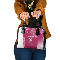 Personalised New Zealand Rugby Shoulder Handbag Aotearoa Champions - Pink Version LT7 One Size Pink - Polynesian Pride
