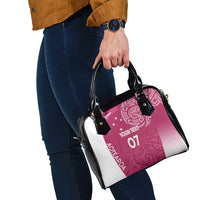Personalised New Zealand Rugby Shoulder Handbag Aotearoa Champions - Pink Version LT7 - Polynesian Pride