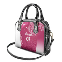 Personalised New Zealand Rugby Shoulder Handbag Aotearoa Champions - Pink Version LT7 - Polynesian Pride