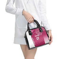 Personalised New Zealand Rugby Shoulder Handbag Aotearoa Champions - Pink Version LT7 - Polynesian Pride