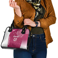 Personalised New Zealand Rugby Shoulder Handbag Aotearoa Champions - Pink Version LT7 - Polynesian Pride