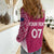 Personalised New Zealand Rugby Women Casual Shirt Aotearoa Champions - Pink Version