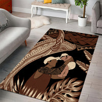 Father's Day Polynesian Pattern Area Rug Tropical Humpback Whale LT7 - Polynesian Pride