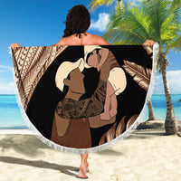 Father's Day Polynesian Pattern Beach Blanket Tropical Humpback Whale LT7 - Polynesian Pride