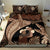 Father's Day Polynesian Pattern Bedding Set Tropical Humpback Whale