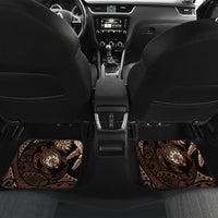 Father's Day Polynesian Pattern Car Mats Tropical Humpback Whale LT7 Set 2pcs - Back Brown - Polynesian Pride