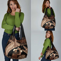 Father's Day Polynesian Pattern Grocery Bag Tropical Humpback Whale LT7 - Polynesian Pride