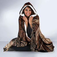 Father's Day Polynesian Pattern Hooded Blanket Tropical Humpback Whale LT7 - Polynesian Pride
