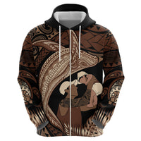 Father's Day Polynesian Pattern Hoodie Tropical Humpback Whale LT7 - Polynesian Pride