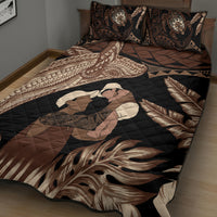 Father's Day Polynesian Pattern Quilt Bed Set Tropical Humpback Whale LT7 - Polynesian Pride