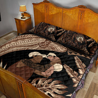 Father's Day Polynesian Pattern Quilt Bed Set Tropical Humpback Whale LT7 - Polynesian Pride