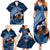 Father's Day Polynesian Pattern Family Matching Summer Maxi Dress and Hawaiian Shirt Tropical Humpback Whale - Navy