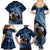 Father's Day Polynesian Pattern Family Matching Summer Maxi Dress and Hawaiian Shirt Tropical Humpback Whale - Navy