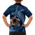 Father's Day Polynesian Pattern Hawaiian Shirt Tropical Humpback Whale - Navy