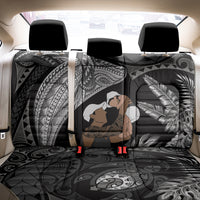 Father's Day Polynesian Pattern Back Car Seat Cover Tropical Humpback Whale - Black LT7 - Polynesian Pride