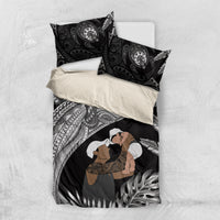 Father's Day Polynesian Pattern Bedding Set Tropical Humpback Whale - Black LT7 US Twin 172cm x 218cm Black - Polynesian Pride