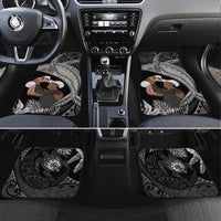 Father's Day Polynesian Pattern Car Mats Tropical Humpback Whale - Black LT7 Set 4pcs Black - Polynesian Pride