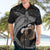 Father's Day Polynesian Pattern Hawaiian Shirt Tropical Humpback Whale - Black