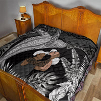 Father's Day Polynesian Pattern Quilt Tropical Humpback Whale - Black LT7 - Polynesian Pride