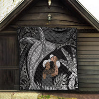Father's Day Polynesian Pattern Quilt Tropical Humpback Whale - Black LT7 - Polynesian Pride