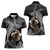 Father's Day Polynesian Pattern Women Polo Shirt Tropical Humpback Whale - Black