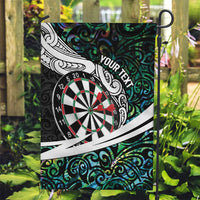 Personalized NZ Darts Garden Flag Paua Shell Maori Koru Whakairo LT7 Garden Flag Colorful - Polynesian Pride