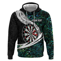 Personalized NZ Darts Hoodie Paua Shell Maori Koru Whakairo LT7 Pullover Hoodie Colorful - Polynesian Pride