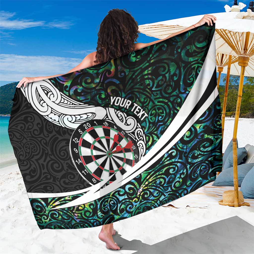 Personalized NZ Darts Sarong Paua Shell Maori Koru Whakairo LT7 One Size 44 x 66 inches Colorful - Polynesian Pride