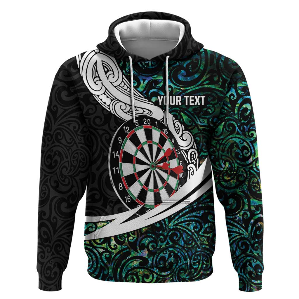 Personalized NZ Darts Zip Hoodie Paua Shell Maori Koru Whakairo LT7 Pullover Hoodie Colorful - Polynesian Pride