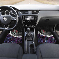 Personalized NZ Darts Car Mats Paua Shell Maori Koru Whakairo - Purple LT7 Set 2pcs - Front Purple - Polynesian Pride