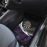 Personalized NZ Darts Car Mats Paua Shell Maori Koru Whakairo - Purple LT7 - Polynesian Pride