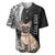 Personalised Polynesian Baseball Jersey Bulldog With Polynesian Patterns LT7 Black - Polynesian Pride