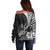 Personalised Polynesian Off Shoulder Sweater Bulldog With Polynesian Patterns LT7 - Polynesian Pride