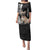 Personalised Polynesian Puletasi Bulldog With Polynesian Patterns LT7 Long Dress Black - Polynesian Pride