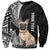 Personalised Polynesian Sweatshirt Bulldog With Polynesian Patterns LT7 Unisex Black - Polynesian Pride