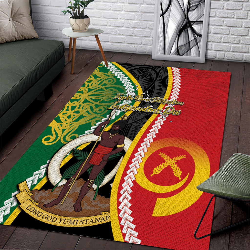 Ni-Vanuatu Indipendens Dei Celebretem Area Rug Yumi Yumi Yumi LT7 Multicolor - Polynesian Pride