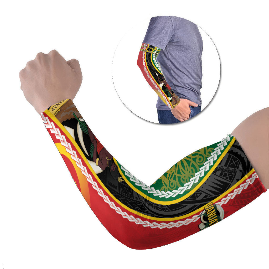 Ni-Vanuatu Indipendens Dei Celebretem Arm Sleeves Yumi Yumi Yumi LT7 Set of 2 Multicolor - Polynesian Pride