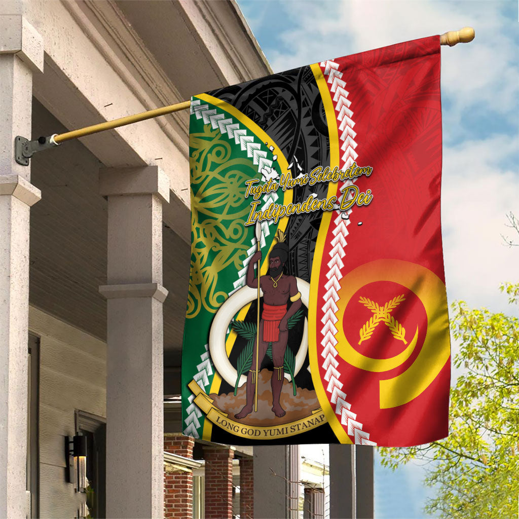 Ni-Vanuatu Indipendens Dei Celebretem Garden Flag Yumi Yumi Yumi LT7 House Flag Multicolor - Polynesian Pride