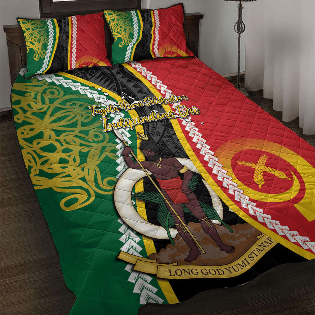 Ni-Vanuatu Indipendens Dei Celebretem Quilt Bed Set Yumi Yumi Yumi LT7 Multicolor - Polynesian Pride