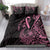 Polynesian Pink Power Bedding Set Breast Cancer Ribbon Turtle and Flowers