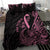 Polynesian Pink Power Bedding Set Breast Cancer Ribbon Turtle and Flowers