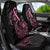 Polynesian Pink Power Car Seat Cover Breast Cancer Ribbon Turtle and Flowers