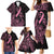 Polynesian Pink Power Family Matching Mermaid Dress and Hawaiian Shirt Breast Cancer Ribbon Turtle and Flowers