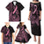 Polynesian Pink Power Family Matching Puletasi and Hawaiian Shirt Breast Cancer Ribbon Turtle and Flowers