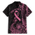 Polynesian Pink Power Family Matching Puletasi and Hawaiian Shirt Breast Cancer Ribbon Turtle and Flowers